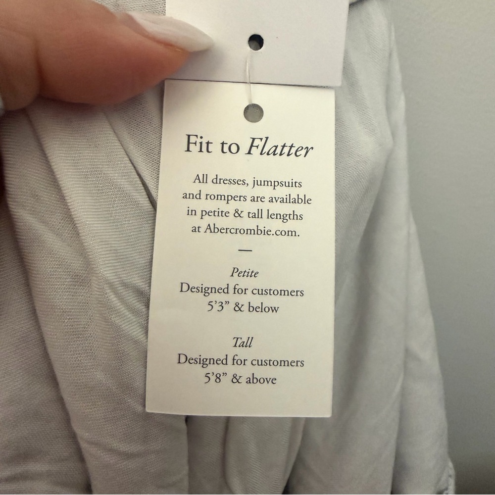 Abercrombie & Fitch Floral Peasant Mini Dress Blue & White - Picture 6 of 6